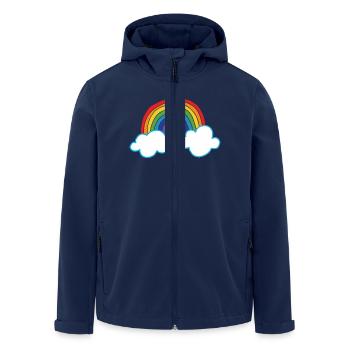 Rainbow, Pride, Unicorns - Men’s Recycled Softshell Jacket by Stanley/Stella - navy - Front - AI Model Male 185 light (185cm)