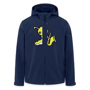 Caterpillar Saxophone Trumpet Instrument Music Hobby Cute - Men’s Recycled Softshell Jacket by Stanley/Stella - navy - Front - AI Model Male 185 light (185cm)