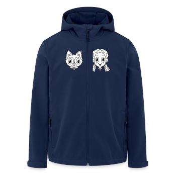Haustier Hund - Recycelte Männer Softshell-Jacke von Stanley/Stella - Navy - Vorne - AI Model Male 185 light (185cm)