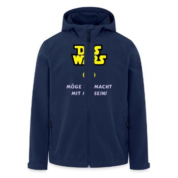 Das Wars - Recycelte Männer Softshell-Jacke von Stanley/Stella - Navy - Vorne - AI Model Male 185 light (185cm)