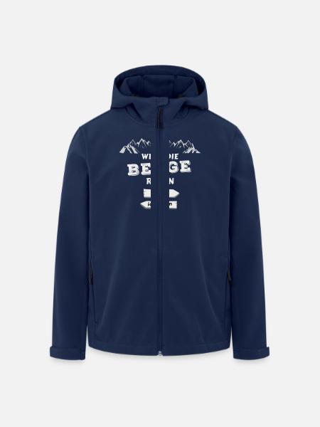 Wenn der Berg ruft - Recycelte Männer Softshell-Jacke von Stanley/Stella - Navy