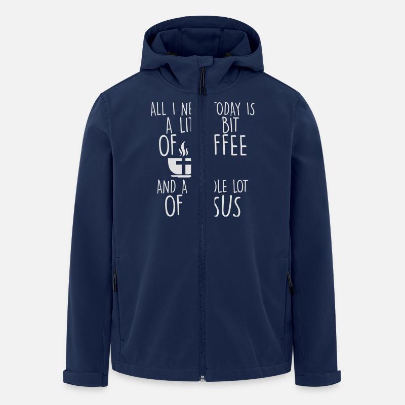 COFFE JESUS - Recycelte Männer Softshell-Jacke von Stanley/Stella - Navy