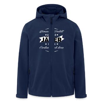 JÄGER PERFEKT - Recycelte Männer Softshell-Jacke von Stanley/Stella - Navy - Vorne - AI Model Male 185 light (185cm)