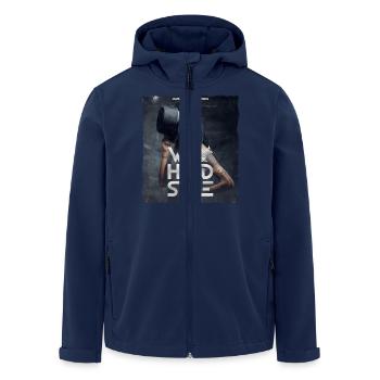 We Love Hardstyle - Recycelte Männer Softshell-Jacke von Stanley/Stella - Navy - Vorne - AI Model Male 185 light (185cm)