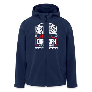 CHRISTOPH - Grill - Recycelte Männer Softshell-Jacke von Stanley/Stella - Navy - Vorne - AI Model Male 185 light (185cm)