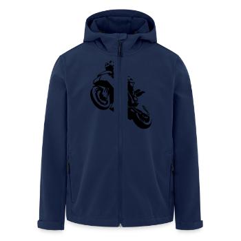 Superbike - Recycelte Männer Softshell-Jacke von Stanley/Stella - Navy - Vorne - AI Model Male 185 light (185cm)