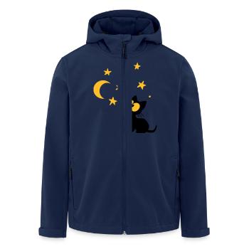 Kitten Sternen - Recycelte Männer Softshell-Jacke von Stanley/Stella - Navy - Vorne - AI Model Male 185 light (185cm)