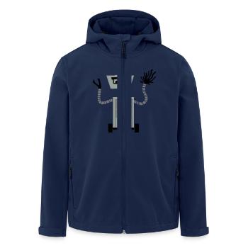 Roboter - Recycelte Männer Softshell-Jacke von Stanley/Stella - Navy - Vorne - AI Model Male 185 light (185cm)