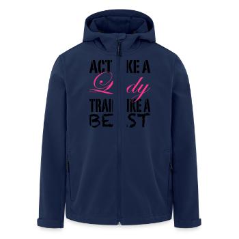 Act Like A Lady - Men’s Recycled Softshell Jacket by Stanley/Stella - navy - Front - AI Model Male 185 light (185cm)