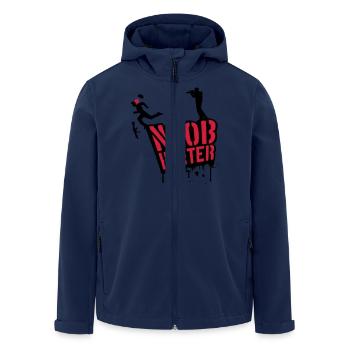 Tireur noob sang Hunter gouttes graffiti - Veste softshell homme en polyester recyclé Stanley/Stella - marine - Devant - AI Model Male 185 light (185cm)