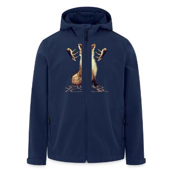 Say no to Fur IV - Veste softshell homme en polyester recyclé Stanley/Stella - marine - Devant - AI Model Male 185 light (185cm)