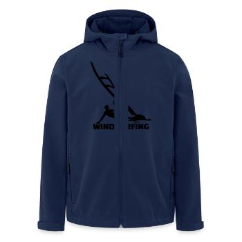 Windsurfing - Recycelte Männer Softshell-Jacke von Stanley/Stella - Navy - Vorne - AI Model Male 185 light (185cm)