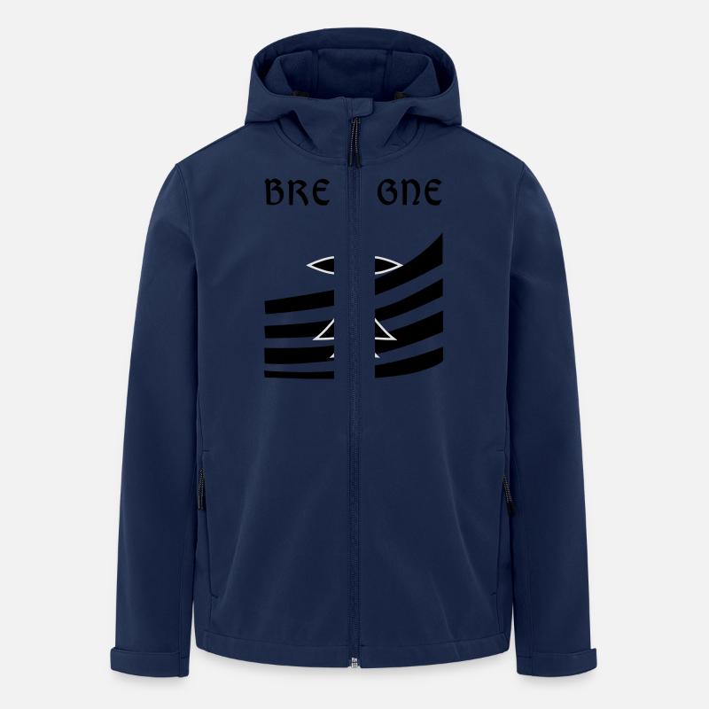 Bretagne blason - Veste softshell homme en polyester recyclé Stanley/Stella - marine