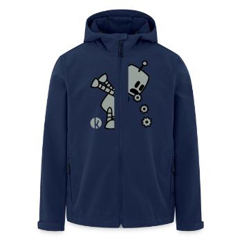 Robo Kotz (2c) - Recycelte Männer Softshell-Jacke von Stanley/Stella - Navy - Vorne - AI Model Male 185 light (185cm)