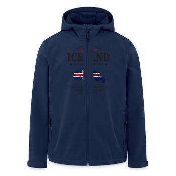 Iceland Fishing - Recycelte Männer Softshell-Jacke von Stanley/Stella - Navy - Vorne - AI Model Male 185 light (185cm)