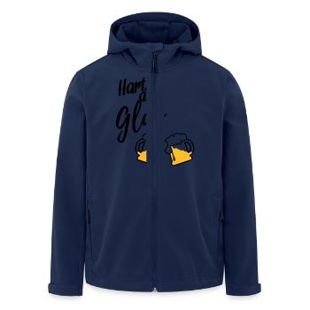 Hart am Glas - Recycelte Männer Softshell-Jacke von Stanley/Stella - Navy - Vorne - AI Model Male 185 light (185cm)