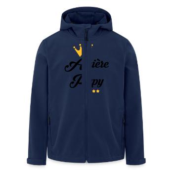 Papy Papi Grand-Père Retraite famille - Veste softshell homme en polyester recyclé Stanley/Stella - marine - Devant - AI Model Male 185 light (185cm)