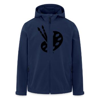 peintre - Veste softshell homme en polyester recyclé Stanley/Stella - marine - Devant - AI Model Male 185 light (185cm)