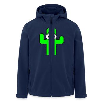 Cactus Face Fear Sad Desert Funny Cacti - Men’s Recycled Softshell Jacket by Stanley/Stella - navy - Front - AI Model Male 185 light (185cm)