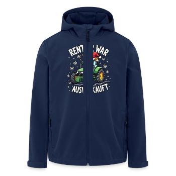 Rentier war ausverkauft traktor - Recycelte Männer Softshell-Jacke von Stanley/Stella - Navy - Vorne - AI Model Male 185 light (185cm)