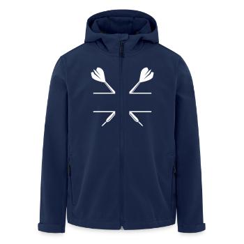 darts - Recycelte Männer Softshell-Jacke von Stanley/Stella - Navy - Vorne - AI Model Male 185 light (185cm)