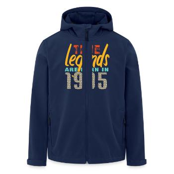 Die True Legends wurden 1995 geboren. Jahr 2025. - Recycelte Männer Softshell-Jacke von Stanley/Stella - Navy - Vorne - AI Model Male 185 light (185cm)