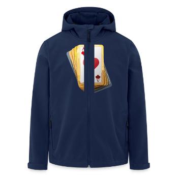 CARDS - Recycelte Männer Softshell-Jacke von Stanley/Stella - Navy - Vorne - AI Model Male 185 light (185cm)