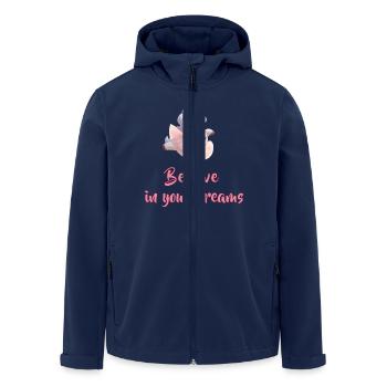 Believe dreams - Recycelte Männer Softshell-Jacke von Stanley/Stella - Navy - Vorne - AI Model Male 185 light (185cm)
