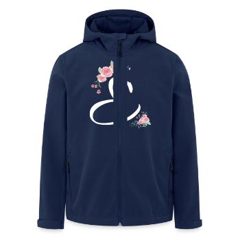 Lettre e fleurs - Veste softshell homme en polyester recyclé Stanley/Stella - marine - Devant - AI Model Male 185 light (185cm)
