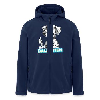 TEAM Dalmatiner - Schwarz - Recycelte Männer Softshell-Jacke von Stanley/Stella - Navy - Vorne - AI Model Male 185 light (185cm)