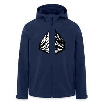 Icône de la montagne - Veste softshell homme en polyester recyclé Stanley/Stella - marine - Devant - AI Model Male 185 light (185cm)