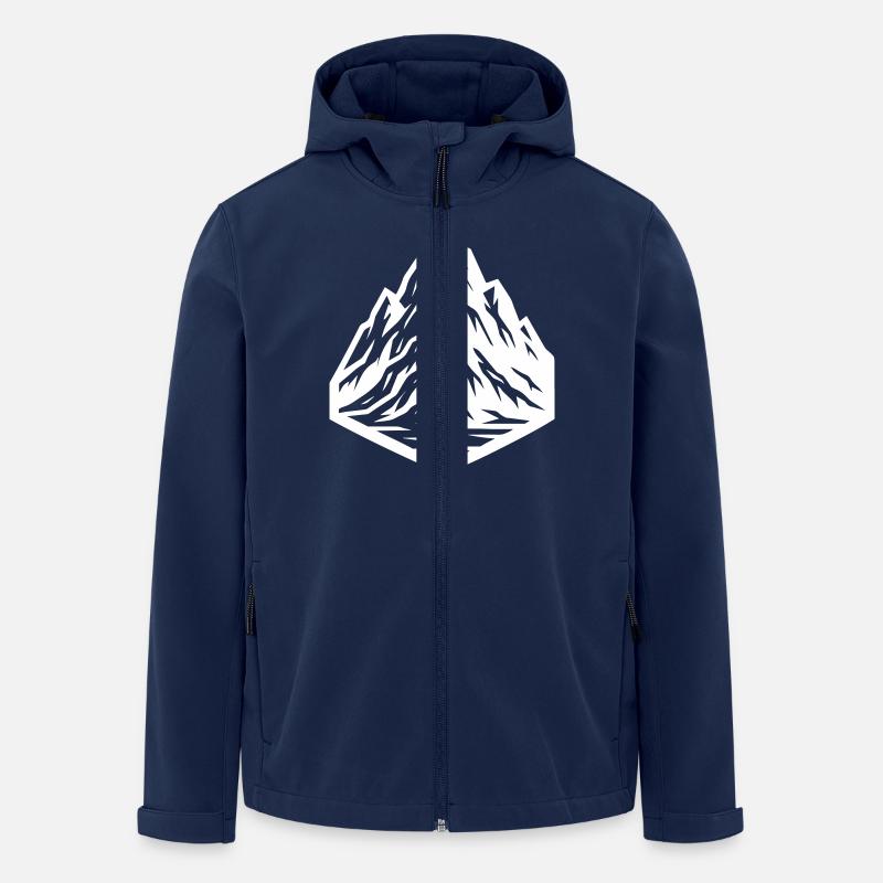 Berg Symbol - Recycelte Männer Softshell-Jacke von Stanley/Stella - Navy