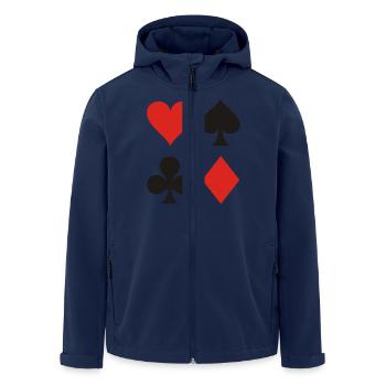 Poker, skat, card game - Men’s Recycled Softshell Jacket by Stanley/Stella - navy - Front - AI Model Male 185 light (185cm)