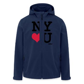 New York liebt Sie von wam - Recycelte Männer Softshell-Jacke von Stanley/Stella - Navy - Vorne - AI Model Male 185 light (185cm)