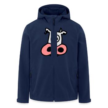 Kuh 3 - Recycelte Männer Softshell-Jacke von Stanley/Stella - Navy - Vorne - AI Model Male 185 light (185cm)