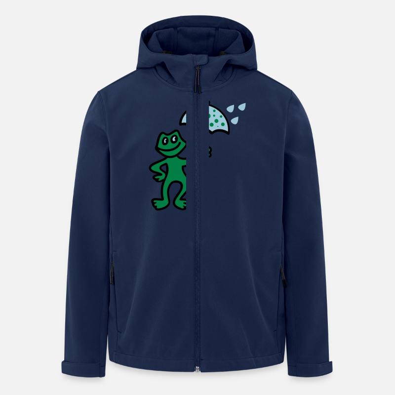 Wetterfrosch - Regen - Recycelte Männer Softshell-Jacke von Stanley/Stella - Navy