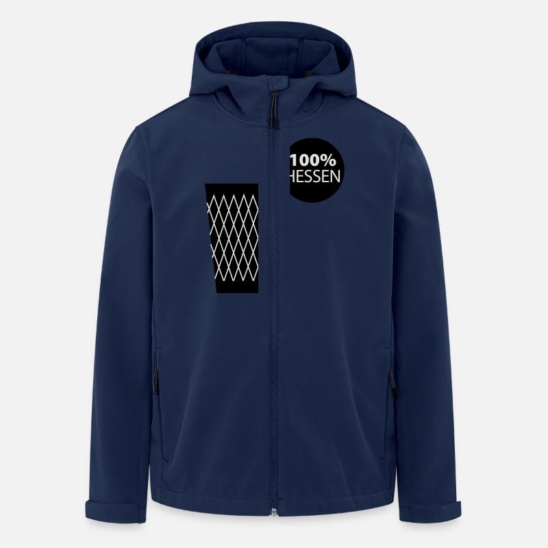 Geripptes 100% Hessen - Recycelte Männer Softshell-Jacke von Stanley/Stella - Navy