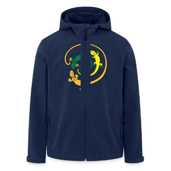 Gecko Spirale - Recycelte Männer Softshell-Jacke von Stanley/Stella - Navy - Vorne - AI Model Male 185 light (185cm)