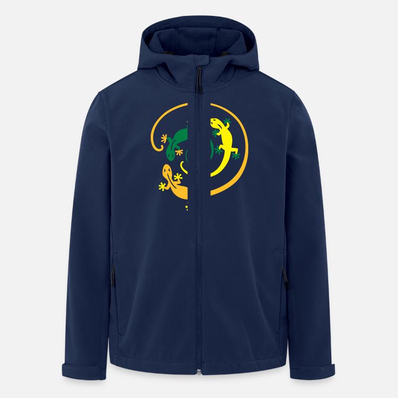 Gecko Spirale - Recycelte Männer Softshell-Jacke von Stanley/Stella - Navy