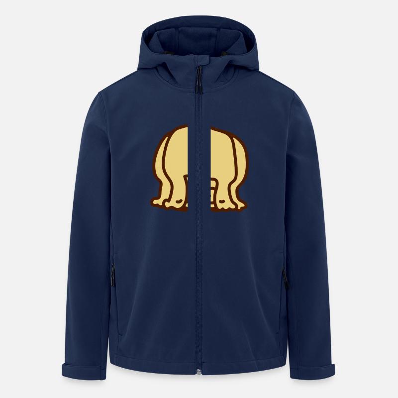 Hund von hinten - Recycelte Männer Softshell-Jacke von Stanley/Stella - Navy