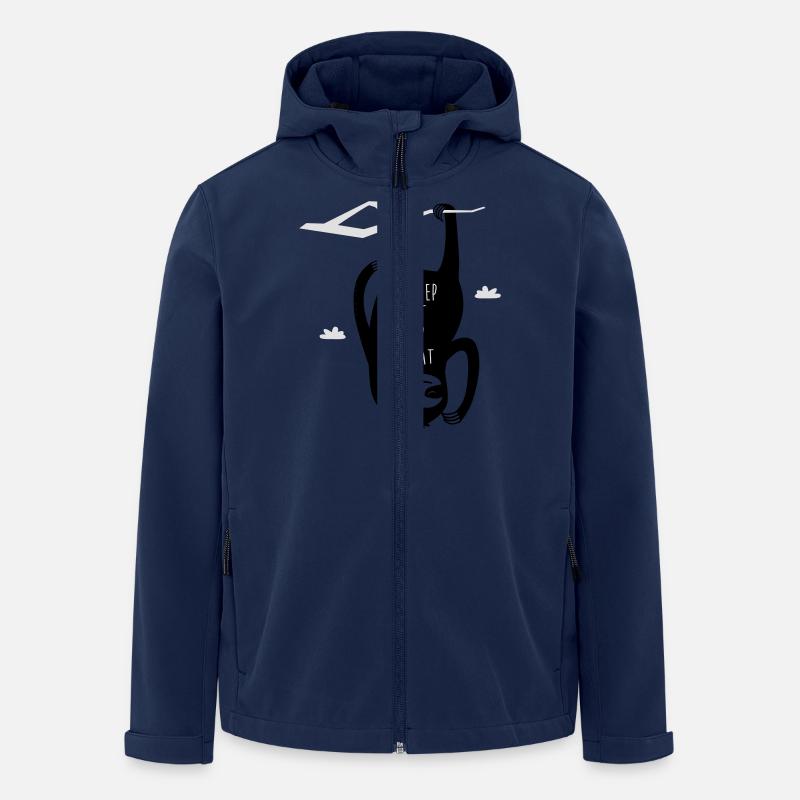 Sleep Eat Sleep Repeat Sloth - Men’s Recycled Softshell Jacket by Stanley/Stella - navy