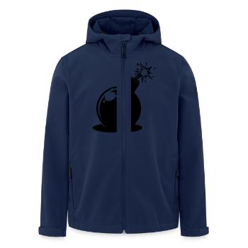 Bombe - Recycelte Männer Softshell-Jacke von Stanley/Stella - Navy - Vorne - AI Model Male 185 light (185cm)