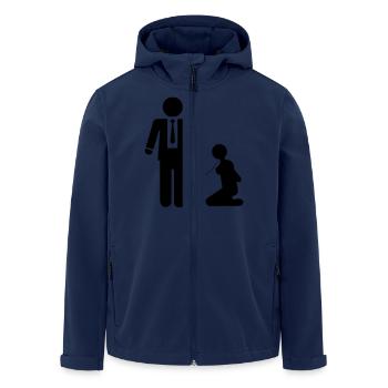 BDSM Master - Recycelte Männer Softshell-Jacke von Stanley/Stella - Navy - Vorne - AI Model Male 185 light (185cm)