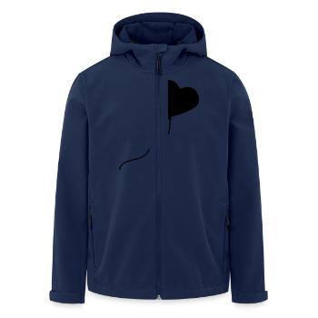herzluftballon_1c - Men’s Recycled Softshell Jacket by Stanley/Stella - navy - Front - AI Model Male 185 light (185cm)
