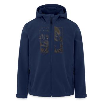 salsa - Men’s Recycled Softshell Jacket by Stanley/Stella - navy - Front - AI Model Male 185 light (185cm)
