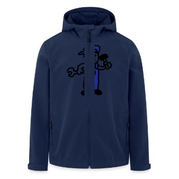 Handwerker - Recycelte Männer Softshell-Jacke von Stanley/Stella - Navy - Vorne - AI Model Male 185 light (185cm)