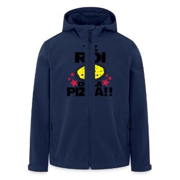 roi de la pizza - Veste softshell homme en polyester recyclé Stanley/Stella - marine - Devant - AI Model Male 185 light (185cm)