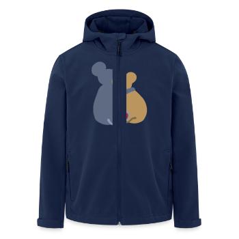 Mäuse Liebespaar - Recycelte Männer Softshell-Jacke von Stanley/Stella - Navy - Vorne - AI Model Male 185 light (185cm)