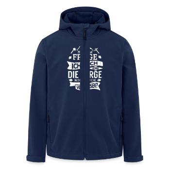 Vermisse die Berge. Geschenk - Recycelte Männer Softshell-Jacke von Stanley/Stella - Navy - Vorne - AI Model Male 185 light (185cm)