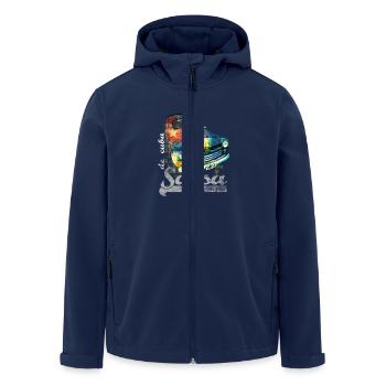 salsa - Recycelte Männer Softshell-Jacke von Stanley/Stella - Navy - Vorne - AI Model Male 185 light (185cm)